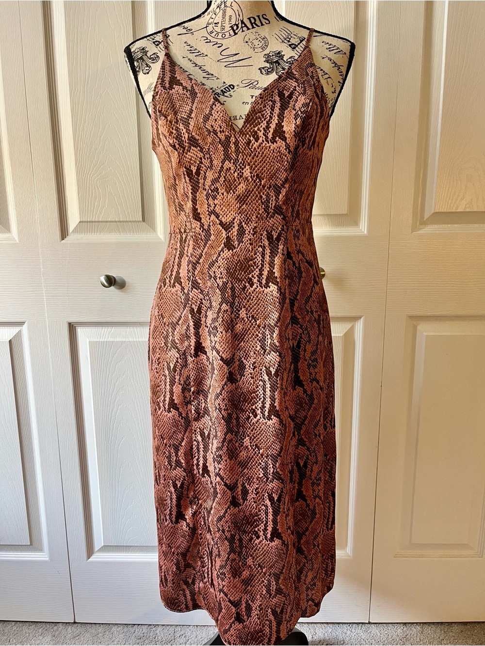 Express pink python dress